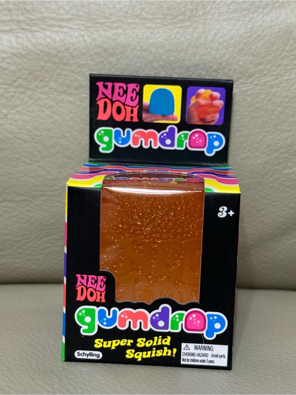 NEW Needoh Gumdrop ORANGE Viral Schylling Squishy Super Solid Squish Authentic!